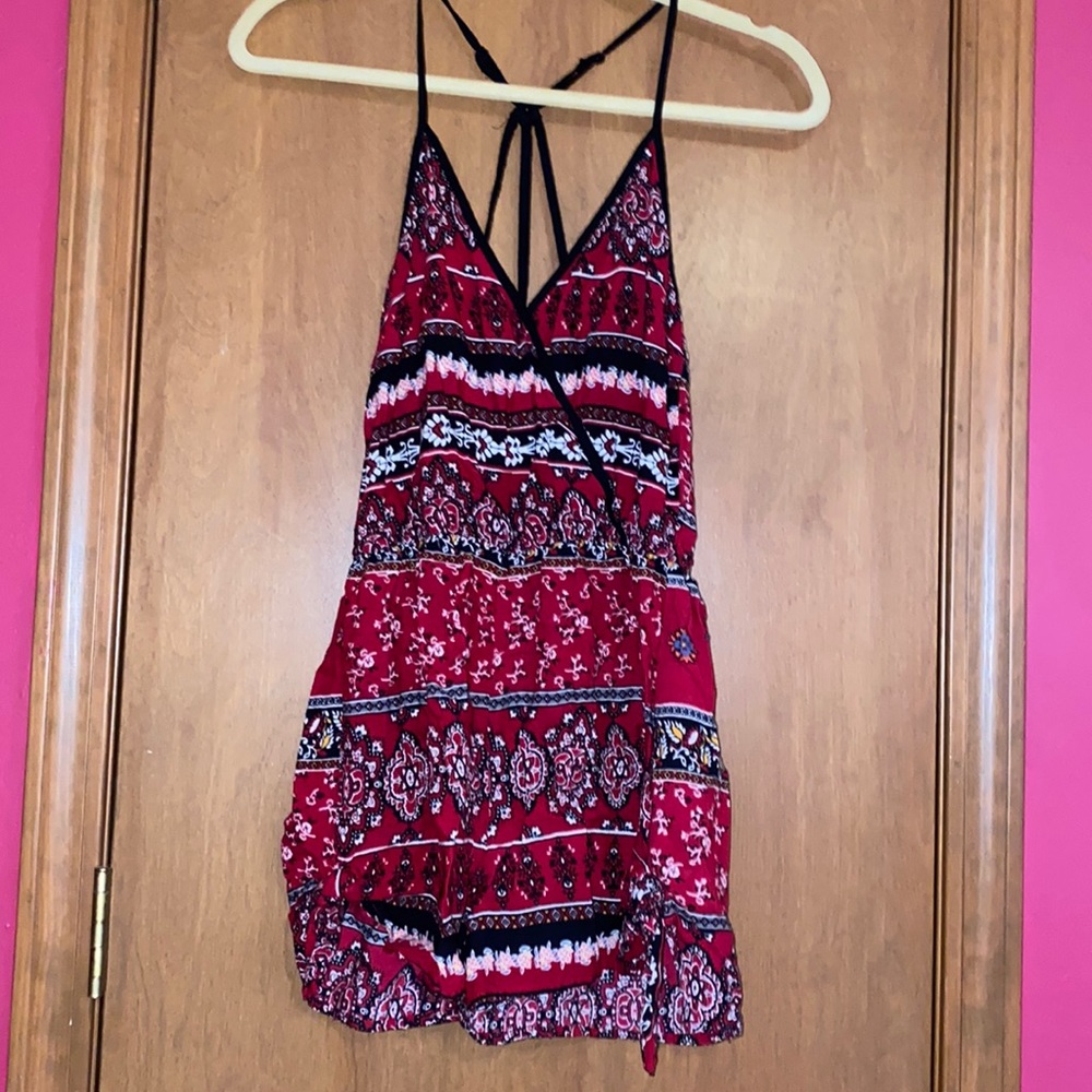 Chic Scarlet Floral Romper Band of Gypsies